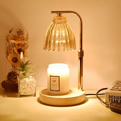 Vintage Candle Warmer Lamp | Wax Melting Lamp for Aromatherapy, Adjustable Height, Home Fragrance Decor